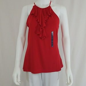 Chaps Red Sleeveless Blouse